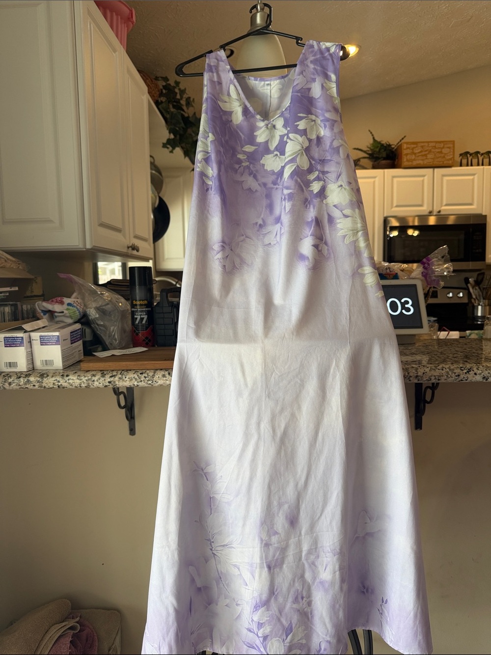 Lilac Floral Sleeveless Maxi Dress with overlay jacket